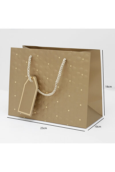 Generic 12 قطعة من أكياس هدايا مزخرفة بتصميم ورد اللون ذهبي