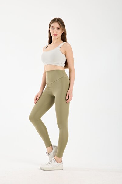 Demente Kadın Yüksek Bel Toparlayıcı Etkili Dalgıç Tayt - Spor&Fitness