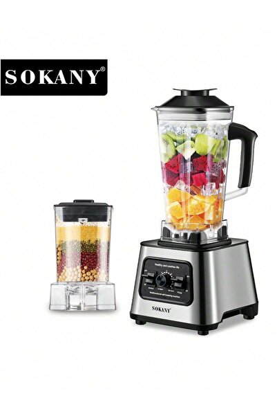 SOKANY خلاط كهربائي 2.5 لتر عالي الطاقة ومطحنة حبوب متعددة الاستخدامات ومعالج...