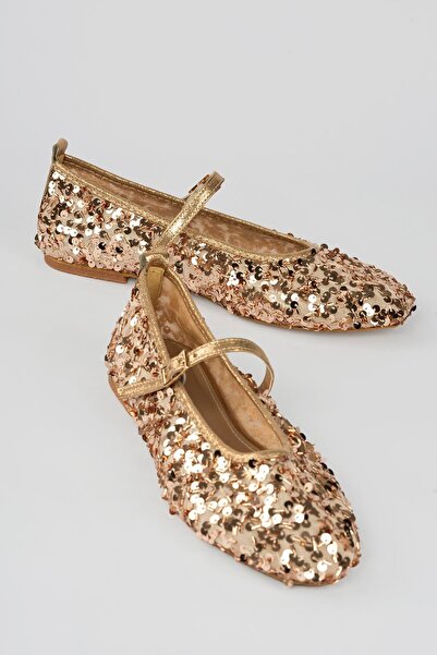 Mubiano Women's Sequined Mesh Ballerina Flats with Round Toe and Heel, Lume R...