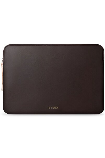 Tech-Protect Fleece Laptop Sleeve 13/14 Inch, Black - Eco Leather
