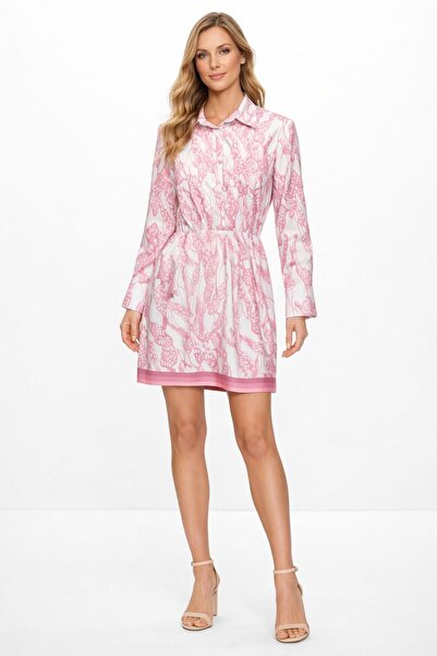 codemark Women's Patterned Shoulder Pad Pack Long Sleeve Mini Dress