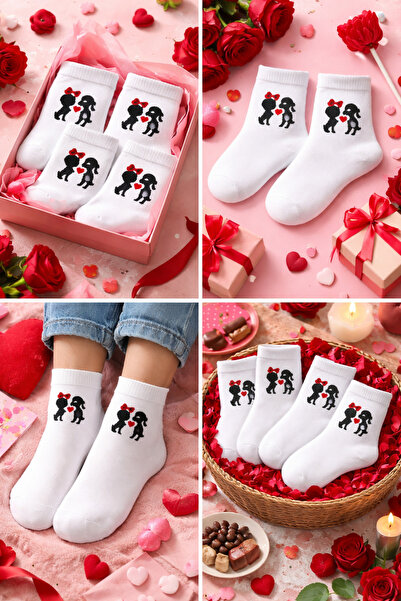 yamanlar socks 4 قطع من جوارب عيد الحب