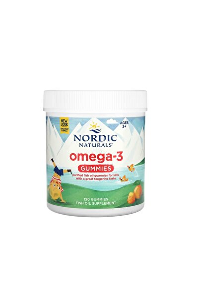 Nordic Naturals Gume Nordic Omega-3 cu mandarină 82 mg, 120 de gume -