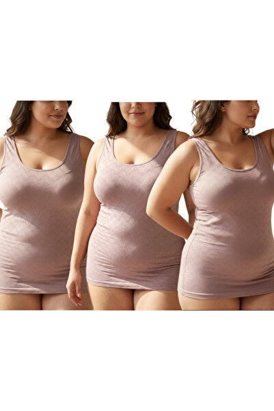 MrrMajestic Women's Athlete Jakarli Beige Large Size Thick Straps Set of 3