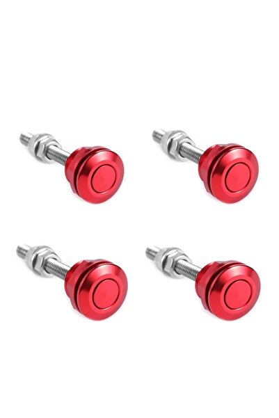 Choice7 4Pcs-Red 22mm 1Pc/4Pcs Universal Car Push Button Bonnet Hood Pins Kit...