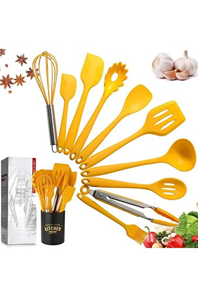 Arabest Cooking Kitchen Utensils Set, Yellow Cooking Utensils Set, Non-Stick ...