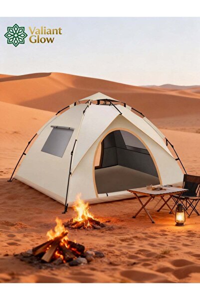 Valiant Glow خيمة تخييم خارجية مناسبة لـ 4-5 أشخاص | مزودة بباب ومظلة، مقاومة...