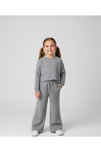 ADA YILDIZ KİDS Set de tricotaje pentru fete, cu detaliu linie laterală de cu...