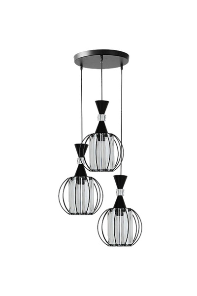 Humer نجف علاقي مودرن اسودE27*3