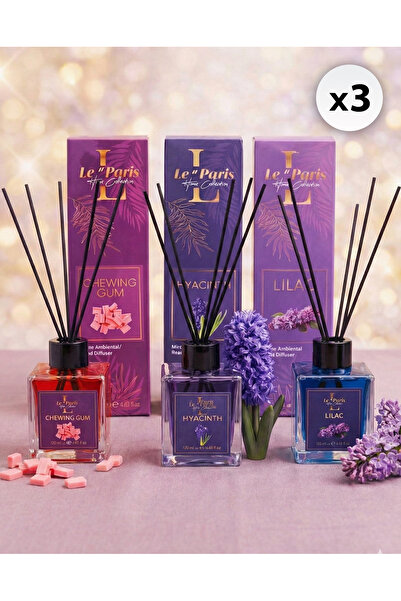 LE PARİS Odorizant de cameră cu bețișoare 120ml x3 - Gumă de mestecat - Zambi...