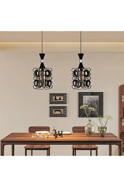 Humer نجف علاقي مودرن اسود E27*1