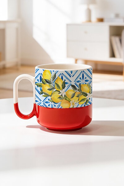 BB TRADE Lemons Design Ceramic Printed Pro Mug Cup 330ml
