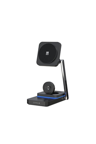 Levelo شاحن لاسلكي أورورا 3 في 1 بتقنية ماج سيف، وشحن سريع بتقنية كيوي بقدرة ...