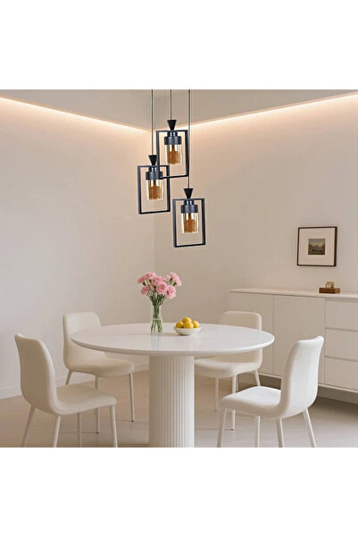 Humer Modern black hanging chandelier E27*3