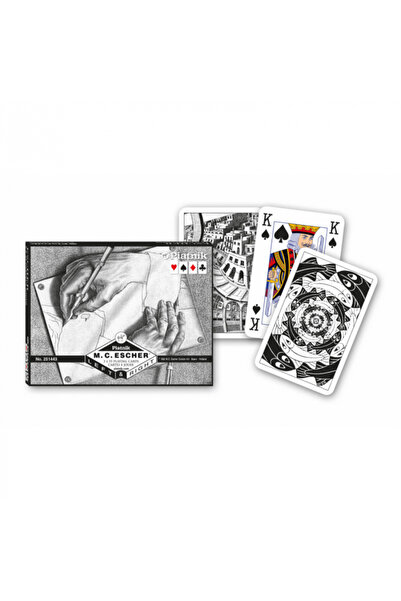 Piatnik "Escher - Left and Right" playing cards, (Austria), 2 packs in luxury...