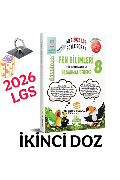 SİNAN KUZUCU YAYINLARI Sinan Kuzucu 2026 LGS 8. Sınıf Fen Bilimleri İkinci Do...