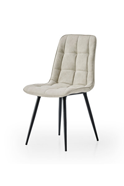 DENGEMA S82 SANDALYE SIYAH GVD TALAS KREM