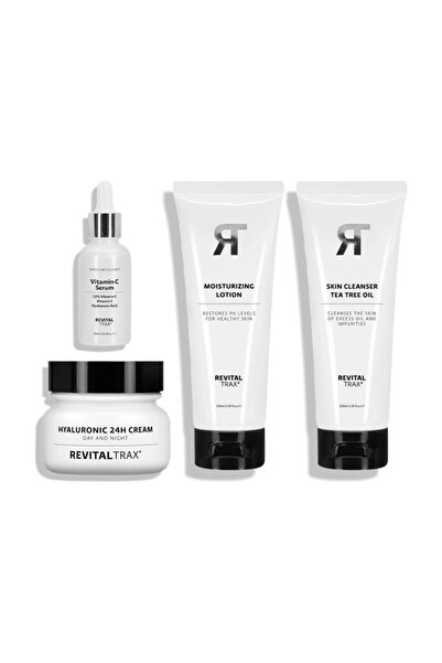 RevitalTrax Vitamin-C Serum + Hyaluronik Krem + Cilt Temizleyici + Losyon Seti