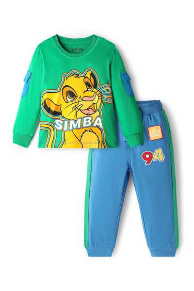 Babyhug Disney طقم سويت شيرت وبنطال استرخاء من نسيج جيرسي ناعم، مزين برسومات ...