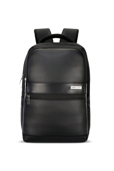 Lavie Sport Armour Laptop Backpack 24L with Trolley sleeve, Unisex, Black