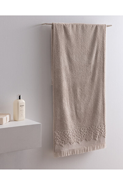 Madame Coco Amande 100% Cotton Bath Towel - Beige - 70X140 cm