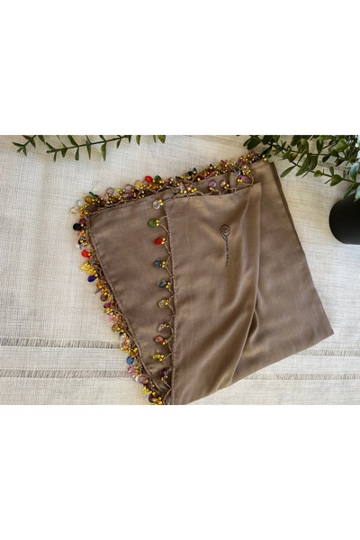 Handmade el işi boncuk işlemeli yazma