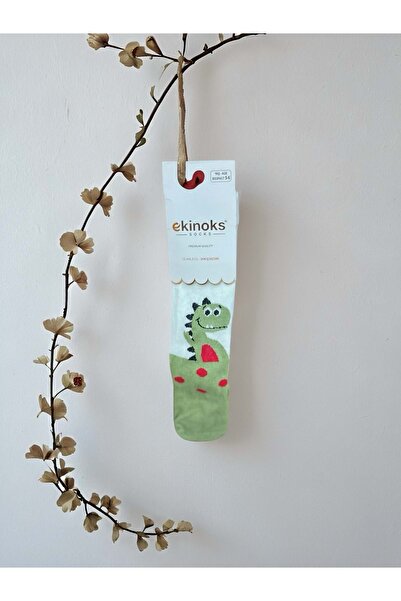 Ekinoks Animal Figured Seamless Thermal Boys' Tights Ecru