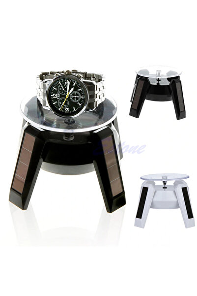 MeGass Dekor 360 Degree Solar Powered Black Color Display Stand