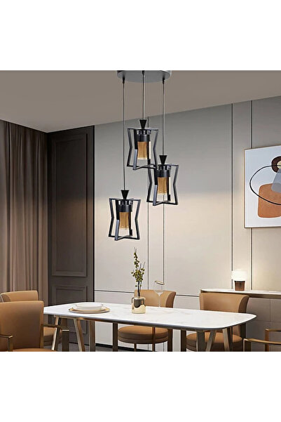 Humer Modern black hanging chandelier E27*3