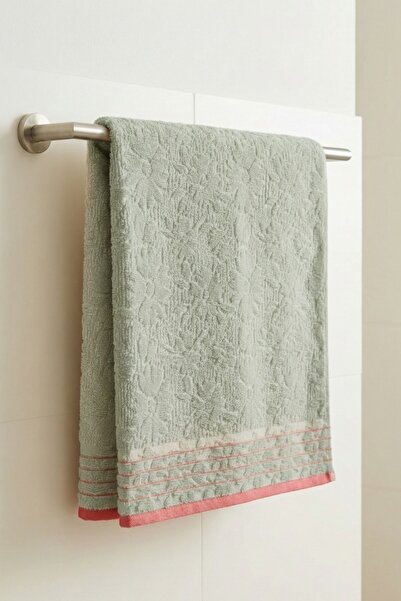 Anılsan Pear Mint Green-Pink Hand Towel - 50X90 Cm, 230Gr, 100% Cotton