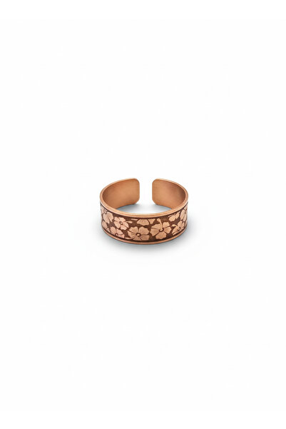 Güney Takı Store Custom Design Patterned Pure Copper Ring Ayetel Kürsi Solomo...