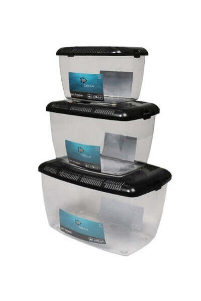 AQUA D'ELLA Pet Keeper High Rim Box BLACK 24X17X17CM