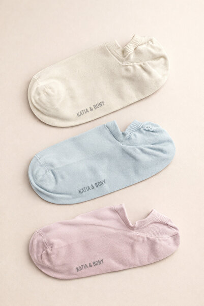 Katia&Bony Șosete de damă din basic piese, în <ne3> trepte, mix ecru