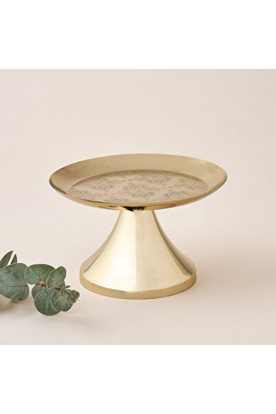 Lifestyle حامل كيك معدني منقوش بالعربية - 20 سم