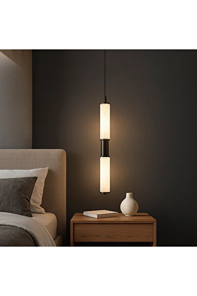 Humer Modern black pendant light with yellow light, 18 watts