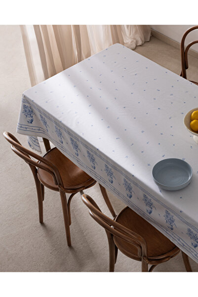Madame Coco Carel Pamuklu Masa Örtüsü - Mavi - 160x200 cm