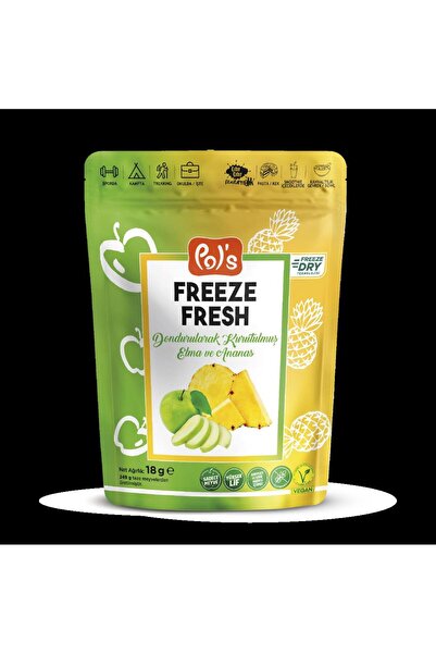 Pol's Freeze Fresh Dondurularak Kurutulmuş Ananas - Elma Mix 18 gr.