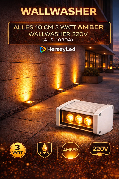 ALLES 10 CM 3 WATT AMBER SARI WALLWASHER 220V