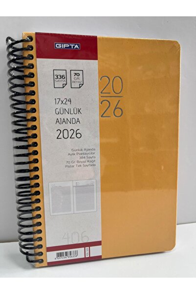 TUZY KIRTASİYE OYUNCAK Gipta 17X24 2026 Daily Agenda