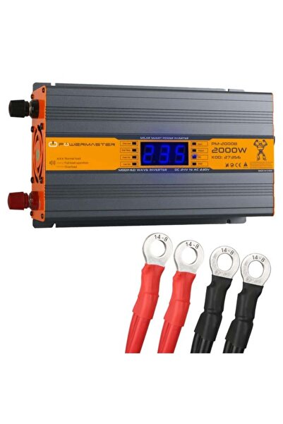 Powermaster PM-2000B 24 Volt 2000 Watt LED Ekranlı Power Inverter