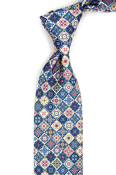 Kravatkolik Cravată clasică cu model mozaic multicolor KK13361