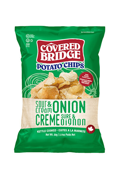 Covered Bridge , Sour Cream & Onion Chips 60g