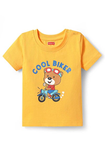 Babyhug تيشيرت بنصف كم مطبوع عليه دب - برتقالي