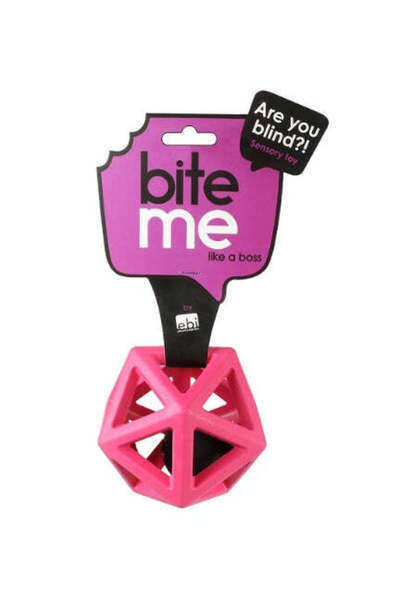 Ebi Bite Me 'Are You Blind?!' Dog Toy with Bell - PURPLE/10.3CM