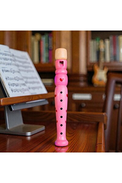 Kuzey Tacı Ahşap Renkli Çocuk Flütü – Eğitici Nefesli Müzik Aleti – El Boyama...