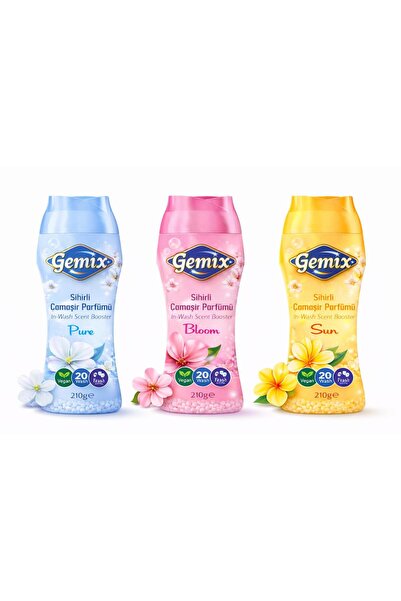 GEMİX Sihirli Çamaşır Parfümü 3’lü Set (Pure + Bloom + Sun)