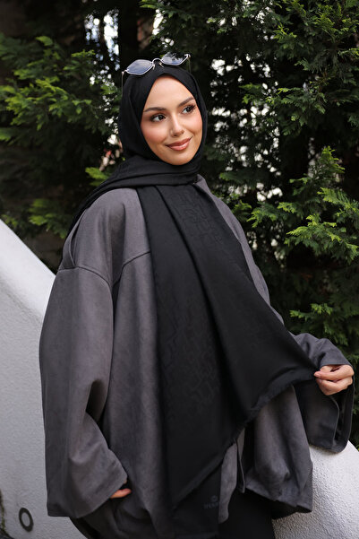 İmajButik Șal negru din bumbac İpekhan, jacquard