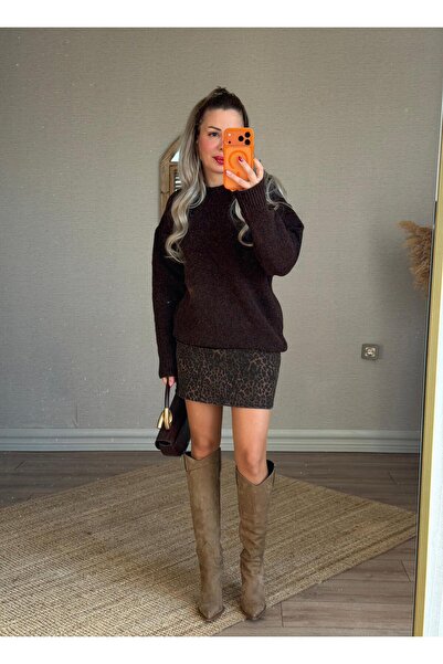 Butik Ezgi Atelier Leopar Denim Etek