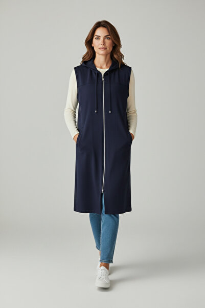 ECE GİYİM Women's Front Zippered, Hooded Side Pockets, Slit-Free Sports Combe...